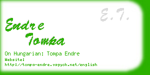 endre tompa business card